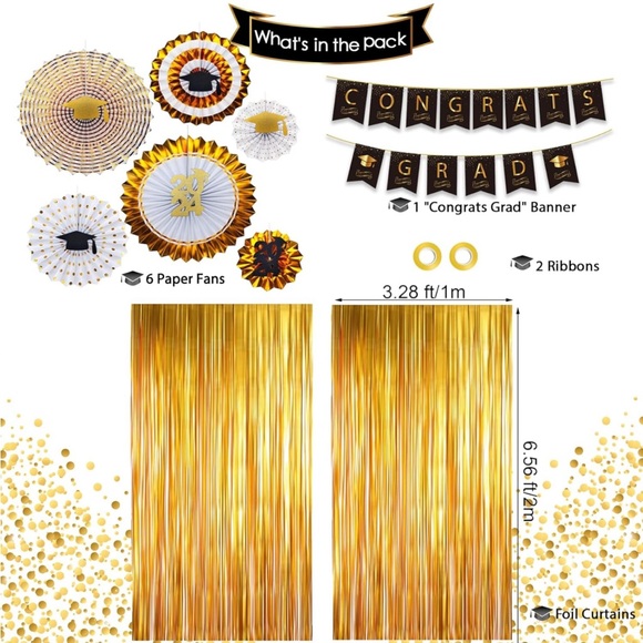 Graduation supplies party decorations brand new balloons banner foil cluster - Picture 3 of 6